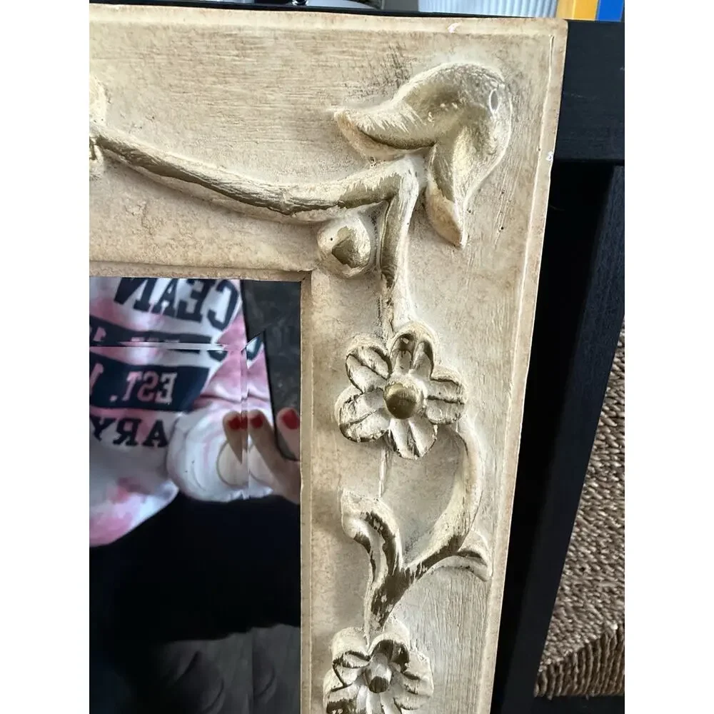 Carolina Mirror Company Mirror French Provincial Floral Shabby Chic Finish